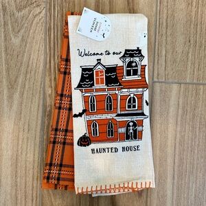 Haunted House Halloween Kitchen Towels - Halloween Hand Towels